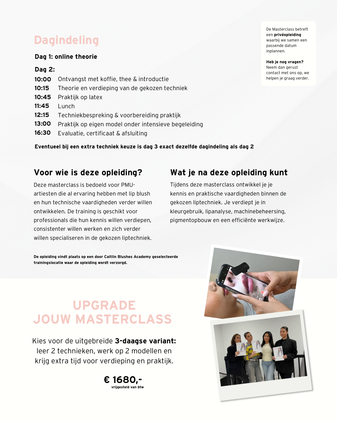 Private Masterclasses